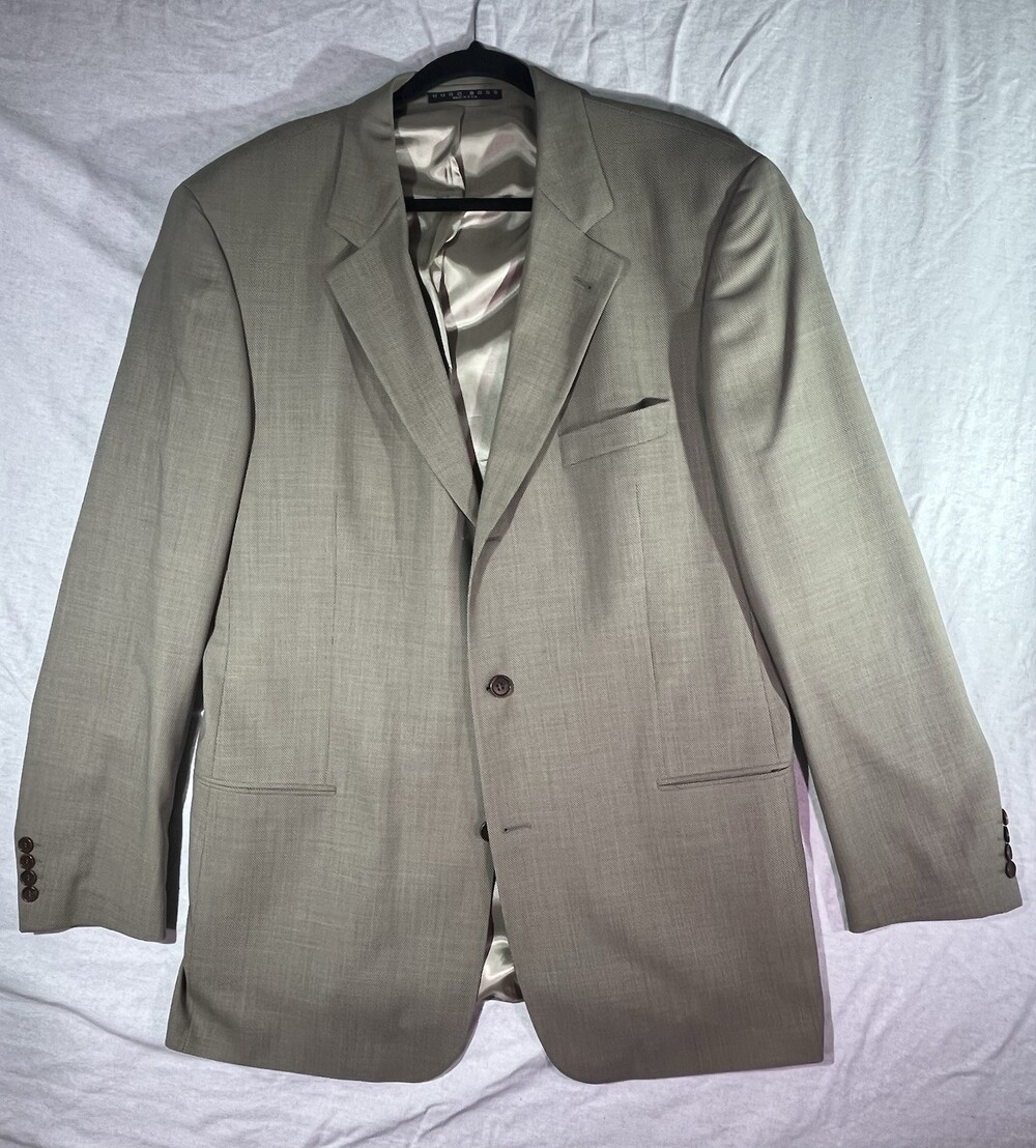 Vintage Hugo Boss Men’s Einstein/Omega 2 Piece Suit Wool/Mohair 46T 38W NICE!